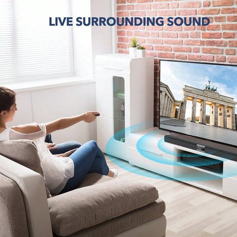 Sound Bar For TV 32 Inch Bluetooth Soundbar Speakers Surround Sound Home Theater System With Bluetooth AUX USB TF Card Coaxial Connection For TV PC Gaming Projectors