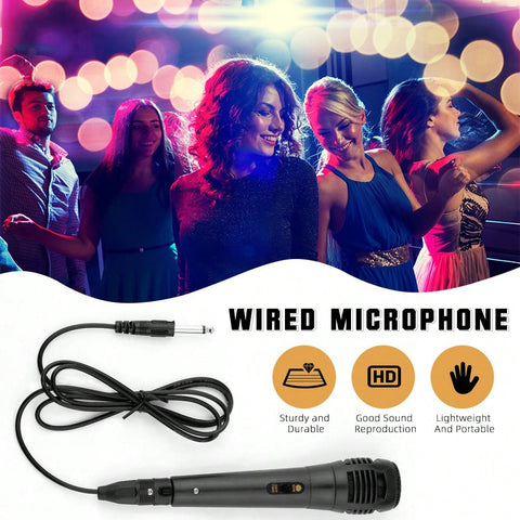 1pcs 6.35mm Microphone Wired Portable Handheld Dynamic Mic For KTV Singing Karaoke