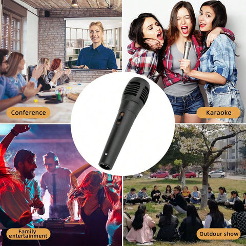 1pcs 6.35mm Microphone Wired Portable Handheld Dynamic Mic For KTV Singing Karaoke