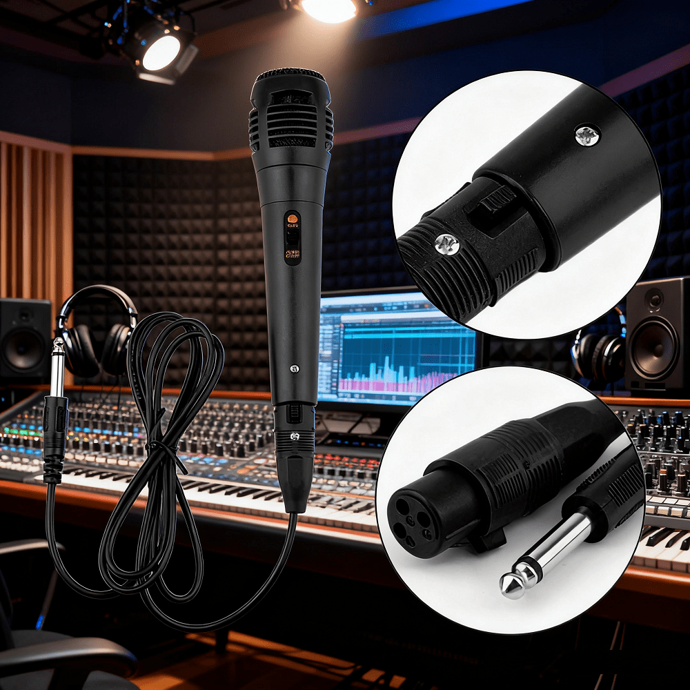 1pcs 6.35mm Microphone Wired Portable Handheld Dynamic Mic For KTV Singing Karaoke