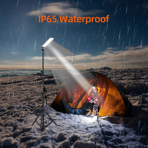 Outdoor Camping Light, Super Bright Portable Light, LED Grill Light, Work Light With Camping Stand, Adjustable Metal Telescoping Tripod 6ft, USB Powered
