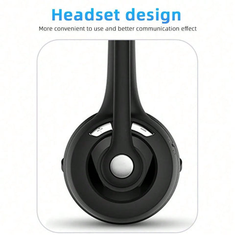 Wireless Bluetooth Headphone Business Earphone HD Voice Hands-Free Call Rechargeable Headset