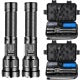800 Meters Long Throw LED Flashlight COB Work Light USB Rechargeable Spotlights 1000000 Lumens White LED Flashlights