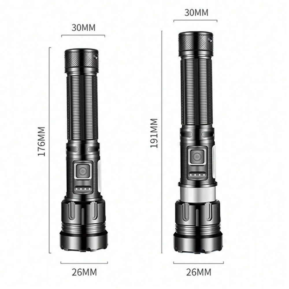 800 Meters Long Throw LED Flashlight COB Work Light USB Rechargeable Spotlights 1000000 Lumens White LED Flashlights
