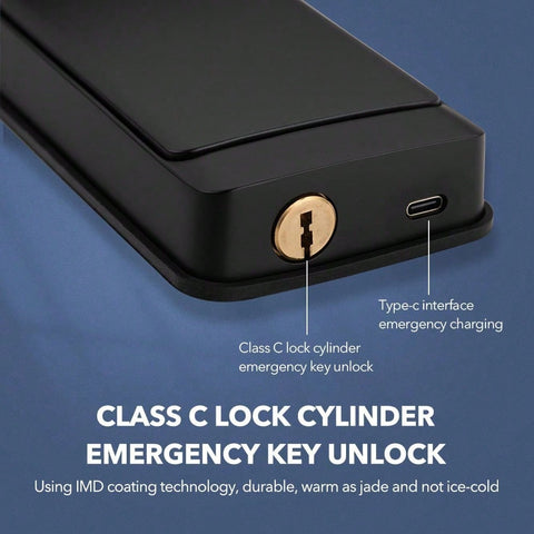 Smart Door Lock, Biometric Fingerprint Door Lock, 7 In 1 Smart Door Lock For The Front Door, Keyless Entry Door Lock, Electronic Touch Screen Keypad, Tuya APP Control