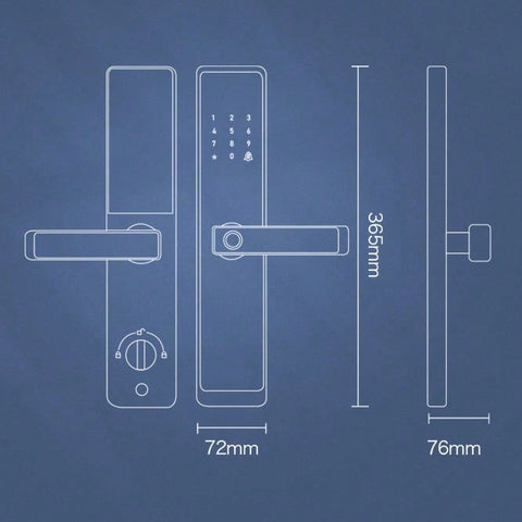 Smart Door Lock, Biometric Fingerprint Door Lock, 7 In 1 Smart Door Lock For The Front Door, Keyless Entry Door Lock, Electronic Touch Screen Keypad, Tuya APP Control