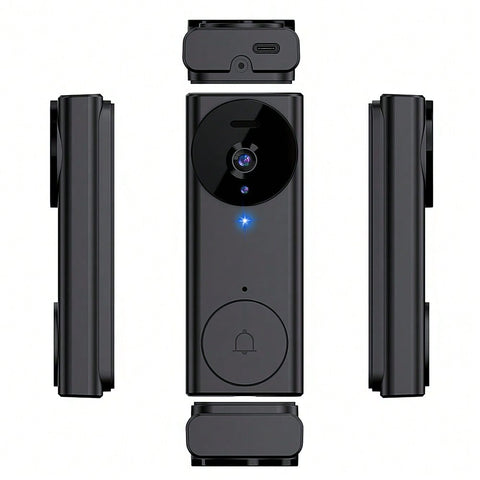 Wireless Doorbell Camera HD Video Doorbell With Night Vision 2-Way Audio Smart App Control Wall Mount Video Capture For Smartphones/Tablets