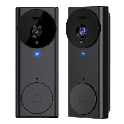 Wireless Doorbell Camera HD Video Doorbell With Night Vision 2-Way Audio Smart App Control Wall Mount Video Capture For Smartphones/Tablets