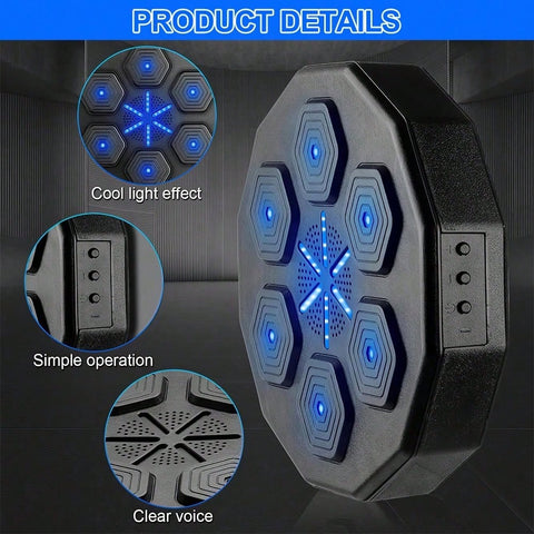 Family Electronic Music Boxing Machine Ideal Gift For Halloween Christmas Holiday, With Stand Boxing Target Workout Machine, Feature Beat Sync Technology