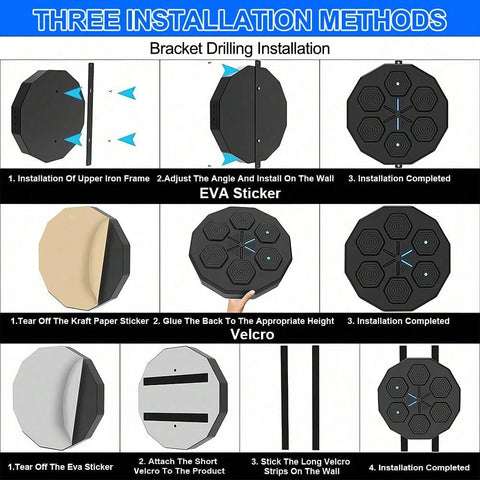Family Electronic Music Boxing Machine Ideal Gift For Halloween Christmas Holiday, With Stand Boxing Target Workout Machine, Feature Beat Sync Technology