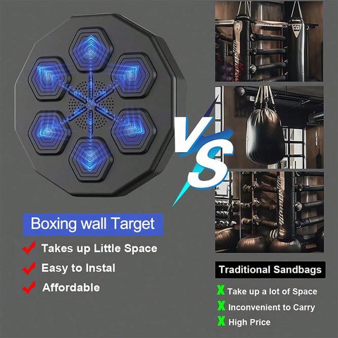 Family Electronic Music Boxing Machine Ideal Gift For Halloween Christmas Holiday, With Stand Boxing Target Workout Machine, Feature Beat Sync Technology
