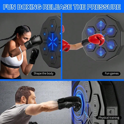 Family Electronic Music Boxing Machine Ideal Gift For Halloween Christmas Holiday, With Stand Boxing Target Workout Machine, Feature Beat Sync Technology