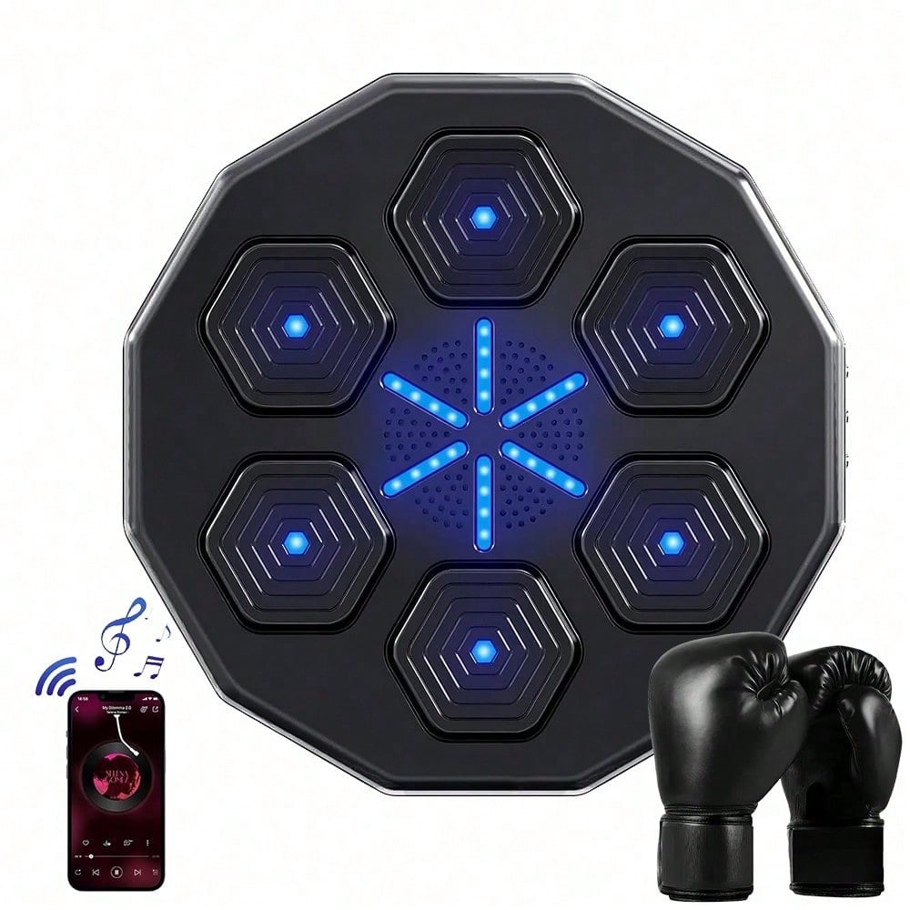 Family Electronic Music Boxing Machine Ideal Gift For Halloween Christmas Holiday, With Stand Boxing Target Workout Machine, Feature Beat Sync Technology