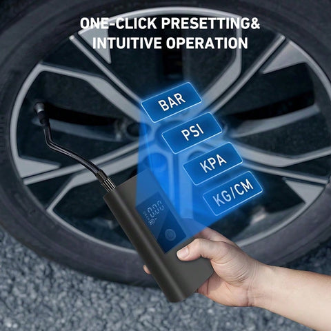 2X Fast Cordless Portable Tire Inflator With Digital Pressure Gauge For Car Bike Motorcycle Ball