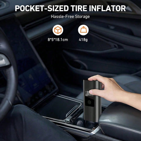 2X Fast Cordless Portable Tire Inflator With Digital Pressure Gauge For Car Bike Motorcycle Ball