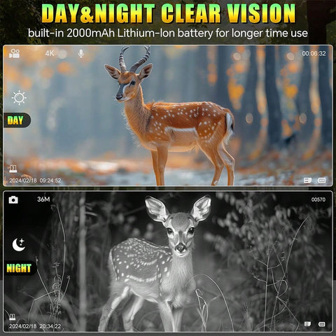 Digital Infrared Night Vision HD 10X Digital Zoom 36MP Resolution 2.7K Video Recording For Exploration Camping Hiking