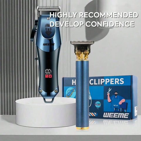 Professional Wireless Hair Clipper For Short Hair, LED Display 8 Hair Clipper Guide Combs, Birthday Gift, Christmas Gift, Father's Day, Valentine's Day Gift