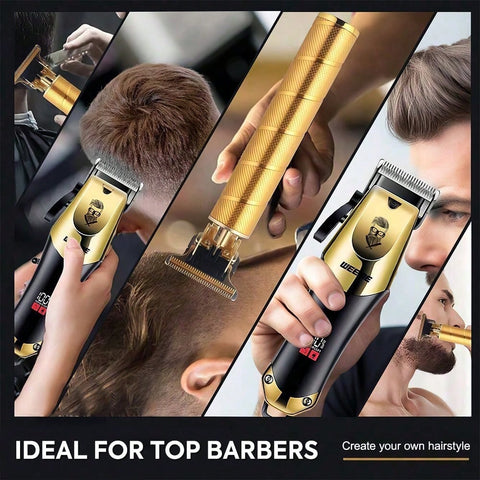 Professional Wireless Hair Clipper For Short Hair, LED Display 8 Hair Clipper Guide Combs, Birthday Gift, Christmas Gift, Father's Day, Valentine's Day Gift