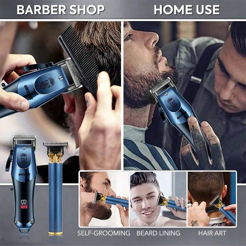 Professional Wireless Hair Clipper For Short Hair, LED Display 8 Hair Clipper Guide Combs, Birthday Gift, Christmas Gift, Father's Day, Valentine's Day Gift