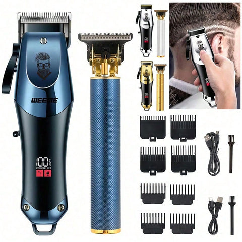 Professional Wireless Hair Clipper For Short Hair, LED Display 8 Hair Clipper Guide Combs, Birthday Gift, Christmas Gift, Father's Day, Valentine's Day Gift