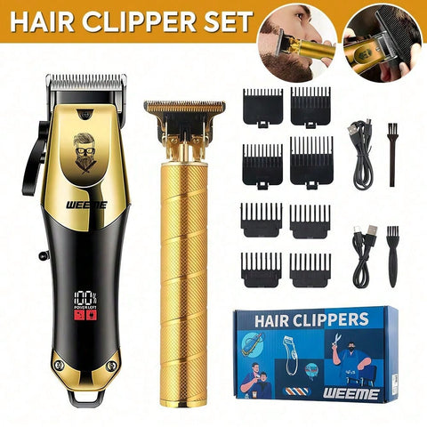 Professional Wireless Hair Clipper For Short Hair, LED Display 8 Hair Clipper Guide Combs, Birthday Gift, Christmas Gift, Father's Day, Valentine's Day Gift