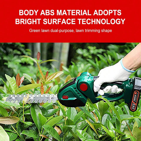 2-In-1 Electric Shrub Trimmer Grass Shears SK5 With 2 PCS Rechargeable Battery And Charger For Garden, Lawn, Double Safety Lock Control