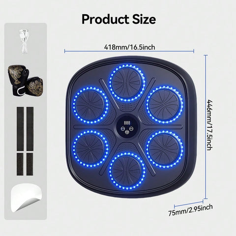 Music Boxing Machine Smart Home Training Wall Target Target Bluetooth Music Indoor React Exercise Machine