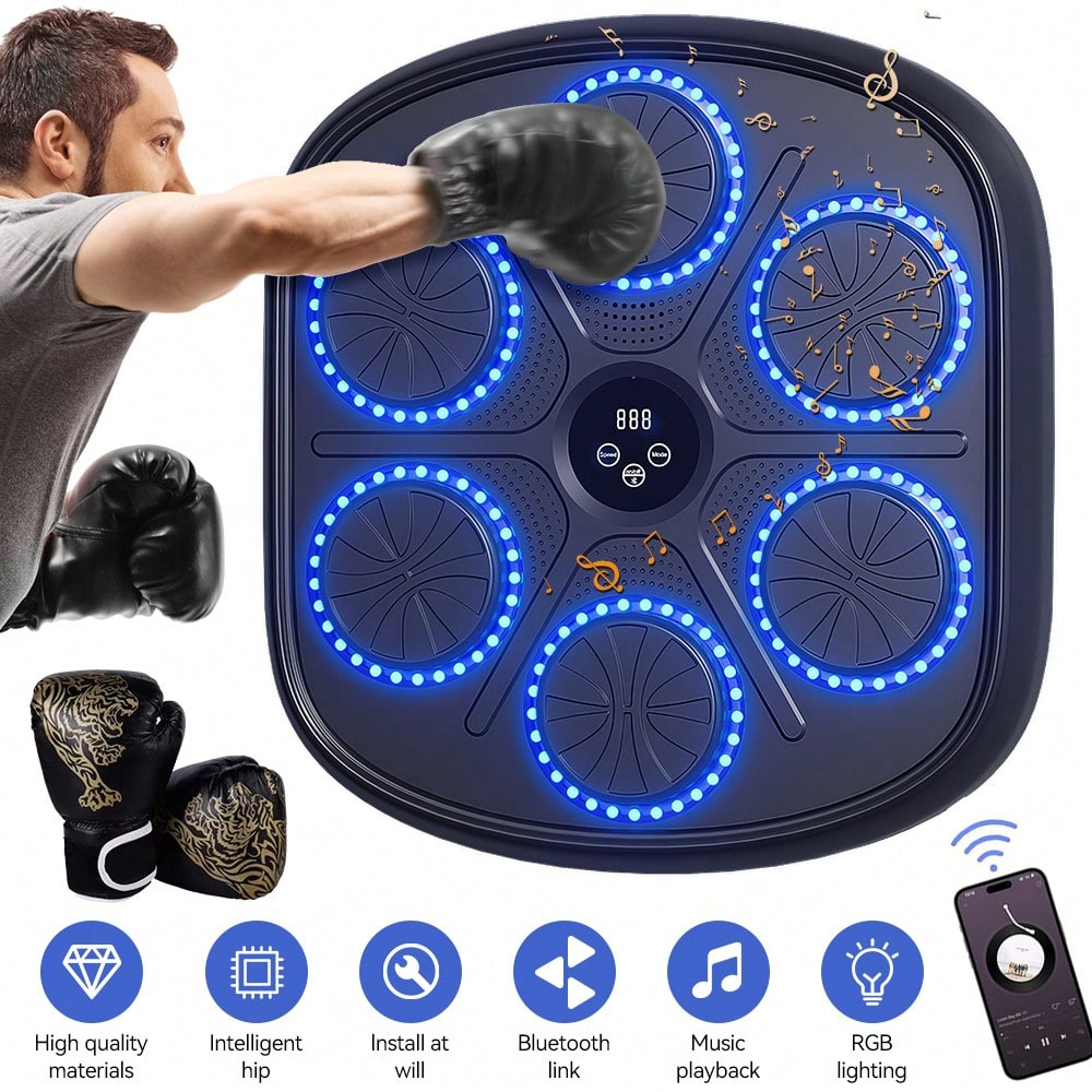 Music Boxing Machine Smart Home Training Wall Target Target Bluetooth Music Indoor React Exercise Machine