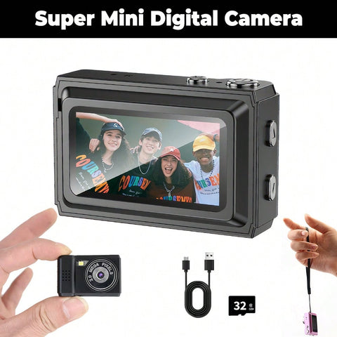 Super Digital Camera  Retro Camera With Screen 1080P HD Portable Video Recorder Photography