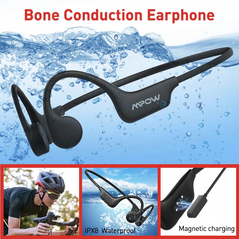 Bone Conduction Headphones Wireless Professional Headset Built-In 32GB Memory Large Capacity Battery Sport Earphones