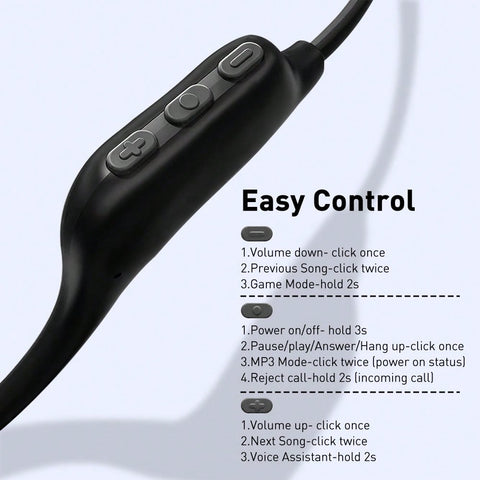 Bone Conduction Headphones Wireless Professional Headset Built-In 32GB Memory Large Capacity Battery Sport Earphones