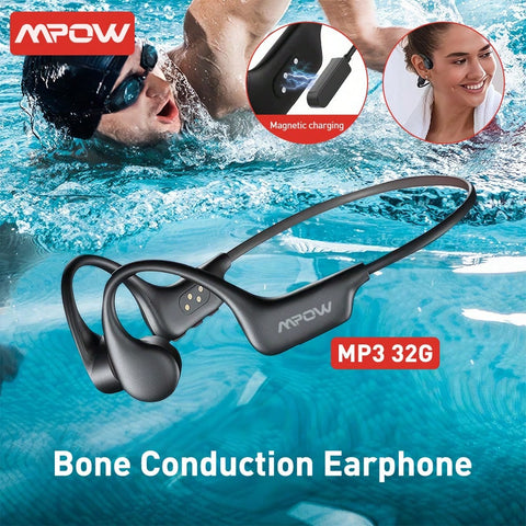 Bone Conduction Headphones Wireless Professional Headset Built-In 32GB Memory Large Capacity Battery Sport Earphones