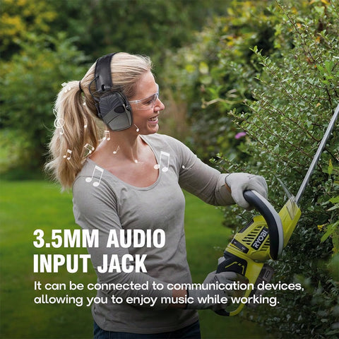 Foldable Electronic Ear Defenders Ear Protect Muffs | Noise Reduction Impact Sport Shooting | Built-In Orienteering Microphone | Integrated Power/ Volume Knob | Powered By 2 AAA Batteries