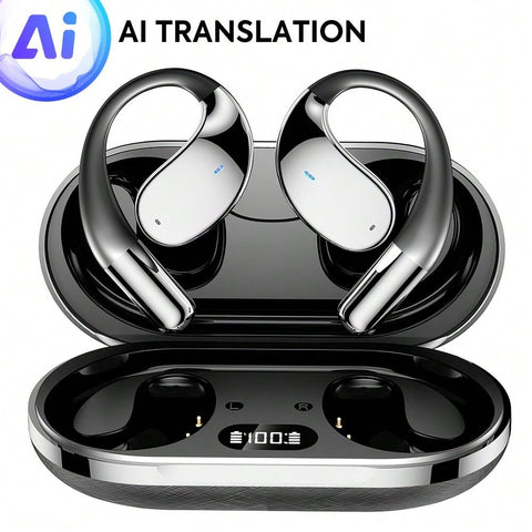 Wireless 5.4 OWS Earphones HIFI Heavy Bass Non-in-ear Earhook Sports Earphones, 14.2mm Composite Titanium-plated Dynamic Coil