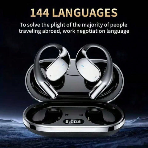 Wireless 5.4 OWS Earphones HIFI Heavy Bass Non-in-ear Earhook Sports Earphones, 14.2mm Composite Titanium-plated Dynamic Coil