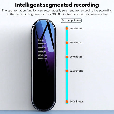 Mini Digital Voice Recorder Dictaphone Audio MP3 Player Sound Recording Device Small Recorder Dual Microphones 32G Card