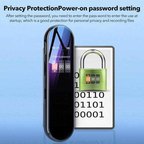 Mini Digital Voice Recorder Dictaphone Audio MP3 Player Sound Recording Device Small Recorder Dual Microphones 32G Card