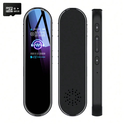 Mini Digital Voice Recorder Dictaphone Audio MP3 Player Sound Recording Device Small Recorder Dual Microphones 32G Card