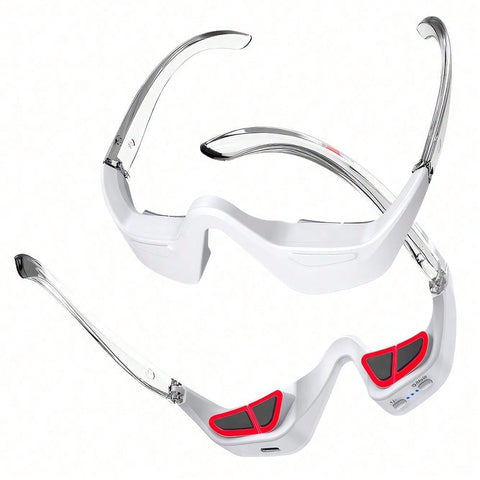 Only 1.58 Oz! Portable Eye Beauty Glasses Massager Eye Mask | Eye Bags Dark Circles Puffiness Wrinkles Fine Lines | 3speed and 2 Modes 3D Surround Fit  Massage | Type-C Charging