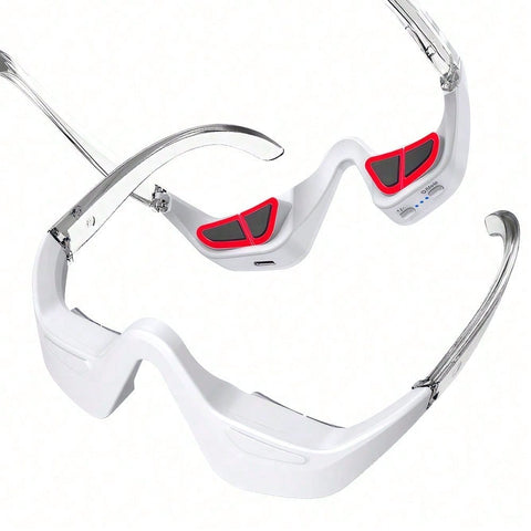 Only 1.58 Oz! Portable Eye Beauty Glasses Massager Eye Mask | Eye Bags Dark Circles Puffiness Wrinkles Fine Lines | 3speed and 2 Modes 3D Surround Fit  Massage | Type-C Charging