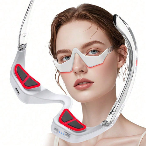 Only 1.58 Oz! Portable Eye Beauty Glasses Massager Eye Mask | Eye Bags Dark Circles Puffiness Wrinkles Fine Lines | 3speed and 2 Modes 3D Surround Fit  Massage | Type-C Charging