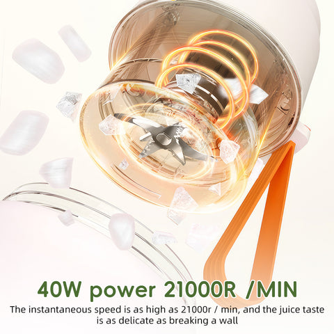 450ml/16oz Capacity Portable Blender for Smoothies & Shakes - 16oz Cordless Personal Small Blender, USB-C Rechargeable & Self Cleaning - Mini Travel Blender with 12 Stainless Steel Blade Food-Grade Material Easy to Clean