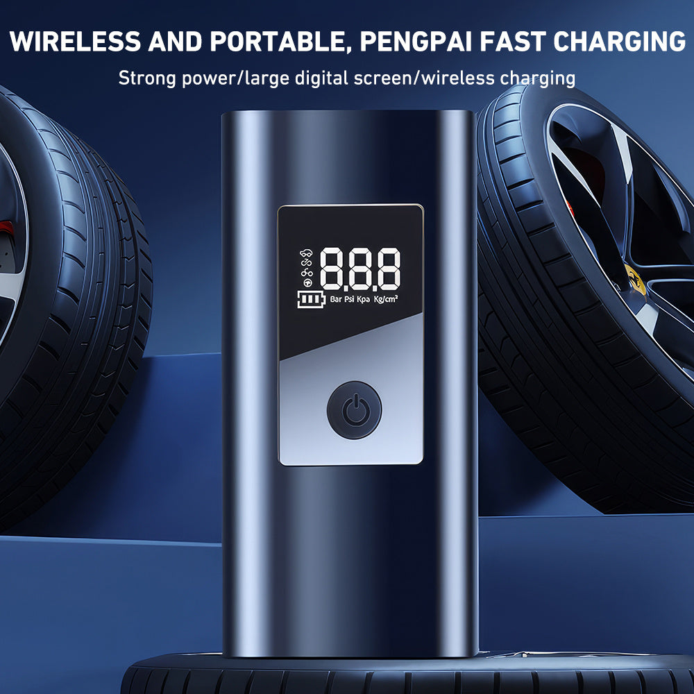 黑色星期五大优惠！！！150PSI 无线紧凑型数字显示空气压缩机，包含三个不同的喷嘴，是紧急情况、定期维护或长途旅行准备的理想礼物