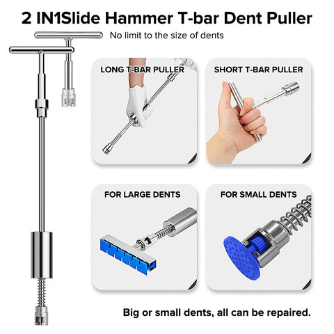 专业汽车无痕凹陷修复工具组，含金钩、桥式拉拔器等，高效修复钣金凹痕、冰雹与车门坑。不伤原漆，操作精准，适用于多种车型与凹痕尺寸，是DIY车主的理想之选。