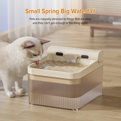 4L Cordless Cat Water Fountain, Three Adjustable Modes, Home Cat Water Fountain with Motion Sensor and 6 Filters