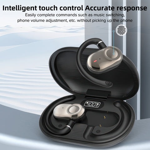 BT 5.4 Headset TWS Wireless Earphones Earbuds Stereo Headphones Ear Hook