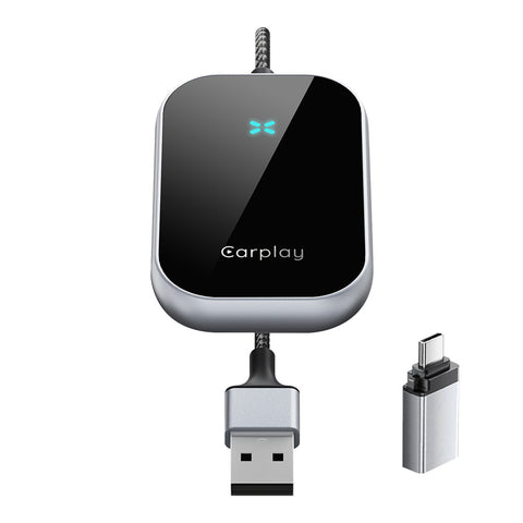 Portable CarPlay and Android Auto 2-in-1 Adapter - This CarPlay adapter converts wired CarPlay (USB-A) to USB-C