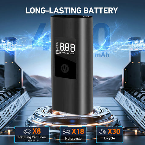 150 PSI Air Compressor Tire Inflator Fits Car Motor Bike Tires Air Pump Portable