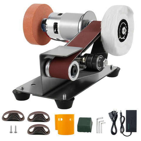 30 silver sanding belts, 15-degree sharpener, 7-speed settings, suitable for sharpening metal, wood, DIY crafts, tools, and knives