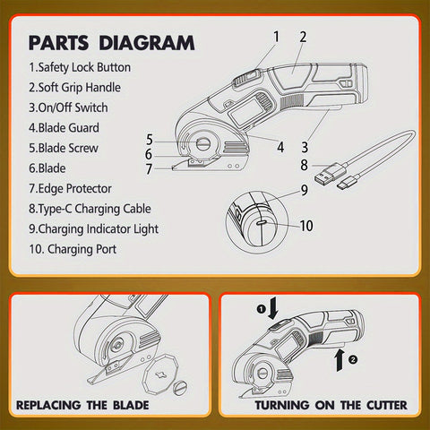 电动剪刀 红色 可充电 带安全锁